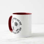 Medium Text MAROON Combo 11oz Individueller Fußbal Tasse (Vorderseite Links)