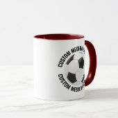Medium Text MAROON Combo 11oz Individueller Fußbal Tasse (VorderseiteRechts)
