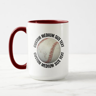 Medium Text MAROON Combo 15oz Benutzerdefinierter  Tasse
