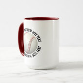 Medium Text MAROON Combo 15oz Benutzerdefinierter Tasse (Vorderseite Links)