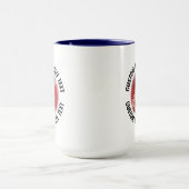 Medium Text NAVY BLAU Combo 15oz Custom Cricket Tasse (Zentrum)