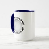 Medium Text NAVY BLAU Combo 15oz Custom Golf Tasse (Vorderseite Links)