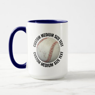 Medium Text NAVY BLAU Kombi 425g Custom Baseball Tasse
