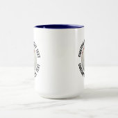 Medium Text NAVY BLAU Kombi 425g Custom Baseball Tasse (Zentrum)