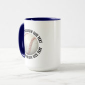 Medium Text NAVY BLAU Kombi 425g Custom Baseball Tasse (Vorderseite Links)