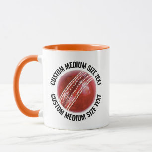 Medium Text ORANGE Combo 11oz Custom Cricket is tr Tasse