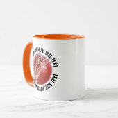 Medium Text ORANGE Combo 11oz Custom Cricket is tr Tasse (Vorderseite Links)