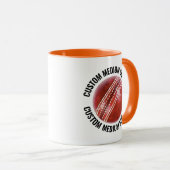 Medium Text ORANGE Combo 11oz Custom Cricket is tr Tasse (VorderseiteRechts)