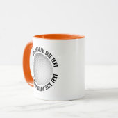 Medium Text ORANGE Combo 11oz Custom Golf Tasse (Vorderseite Links)