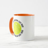 Medium Text ORANGE Combo 11oz Custom Pickleball Tasse (Vorderseite Links)