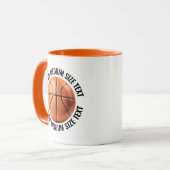Medium Text ORANGE Combo 11oz Individueller Basket Tasse (Vorderseite Links)