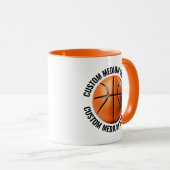 Medium Text ORANGE Combo 11oz Individueller Basket Tasse (VorderseiteRechts)