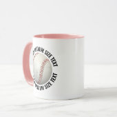 Medium Text PINK Combo 11oz Benutzerdefiniertes Ba Tasse (Vorderseite Links)