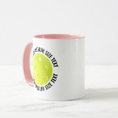 Medium Text PINK Combo 11oz Custom Pickleball Tasse (Vorderseite Links)
