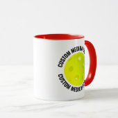 Medium Text ROT Combo 11oz Custom Pickleball Tasse (VorderseiteRechts)
