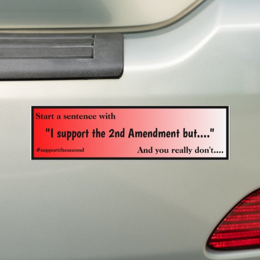 Medium The Second Amendment Red Fade Autoaufkleber (Auf Auto)