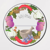 Medium Umlaufsicheres Etikett mit Gemüse (Design 1)