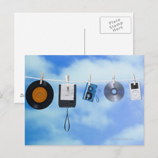 Medium-Wäscheleine Postkarte (Vorne/Hinten)