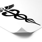 Medizin2006 SCHWARZE MEDIZINISCHE SYMBOL GESUNDHEI Poster (Ecke)