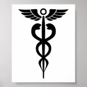 Medizin2006 SCHWARZE MEDIZINISCHE SYMBOL GESUNDHEI Poster (Vorne)