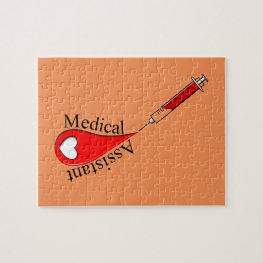 Medizin Assistant Blood Drop Art Puzzle (Horizontal)
