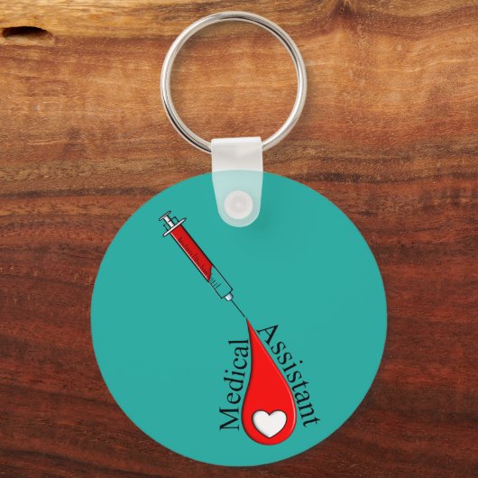 Medizin Assistant Blood Drop Art Schlüsselanhänger (Vorderseite)