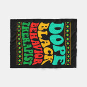 Medizin Black Behaviour Therapist Black History Mo Fleecedecke (Vorderseite (Horizontal))