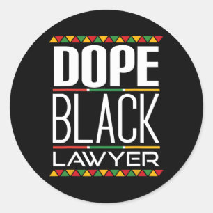 Medizin Black Lawyer Black History Monat Runder Aufkleber