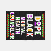 Medizin Black Mental Health Counselor Afrika Ameri Fleecedecke (Vorderseite (Horizontal))