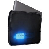 Medizin, blaue Lumineszenz Laptopschutzhülle (Vorne Rechts)