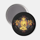Medizin Buddha in Meditation Magnet (Vorderseite/Rückseite)