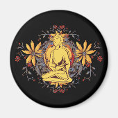 Medizin Buddha in Meditation Magnet (Vorne)