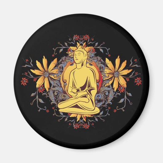 Medizin Buddha in Meditation Magnet (Vorne)
