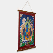 Medizin Buddha tibetisch-buddhistische Thangka Art Wandteppich Mit Holzrahmen (Gewinkelt)