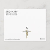 Medizin - Caduceus - Postkarte - SRF (Rückseite)