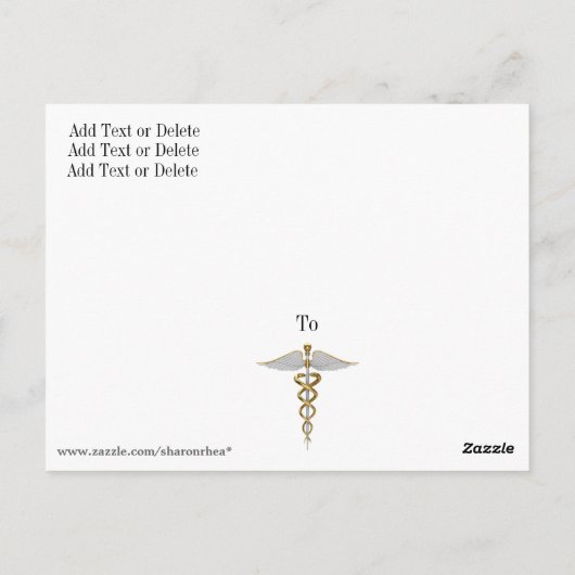 Medizin - Caduceus - Postkarte - SRF (Rückseite)