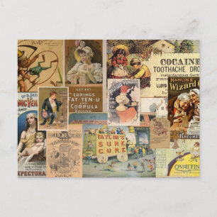 Medizin-Collage Postkarte