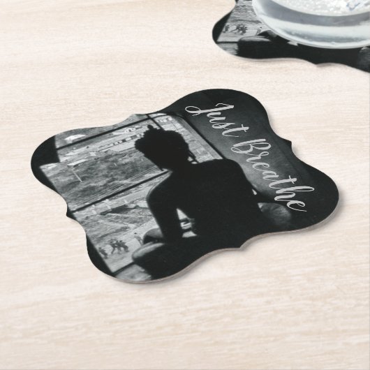 Medizin einfach nur atmen Yoga Untersetzer (angewinkelt)