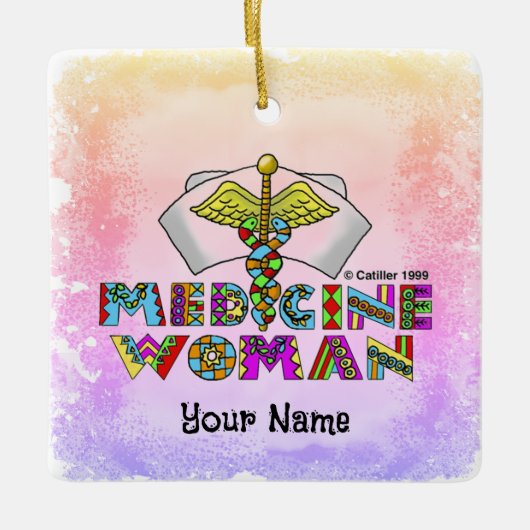 Medizin Frau Keramikornament (Vorderseite)