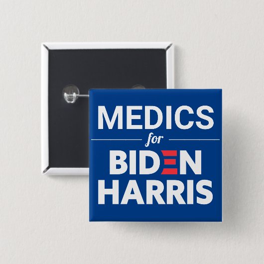 Medizin für Biden Harris Custom Text Blue Button (Vorne & Hinten)
