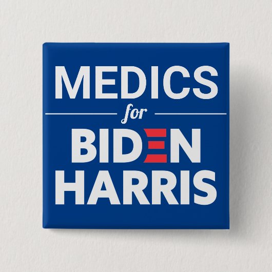 Medizin für Biden Harris Custom Text Blue Button (Vorderseite)
