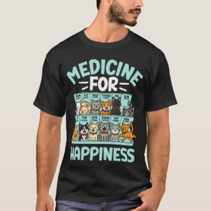 Medizin für das Glücklichsein namens Katzen Jeden T-Shirt