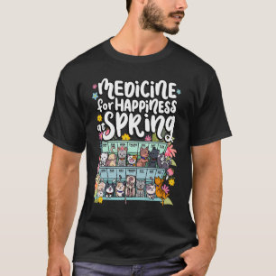 Medizin für Glück an Frühlings-Wochentagen Katze T-Shirt