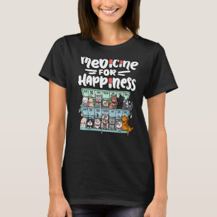 Medizin für Glückspille Box Tiere Katzenrassen T-Shirt