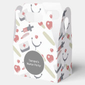 Medizin Graduation Party Nurse Practioner Muster Geschenkschachtel (Geöffnet)