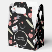 Medizin Graduation Party Nurse Practioner Muster Geschenkschachtel (Geöffnet)