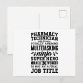Medizin Held Tech Apotheker Apothekenassistent Postkarte (Vorne/Hinten)