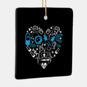 Medizin - Herz aus der Medizintechnik Keramikornament (Rechts)
