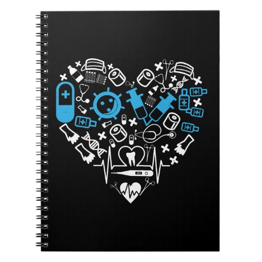 Medizin - Herz aus der Medizintechnik Notizblock (Vorderseite)