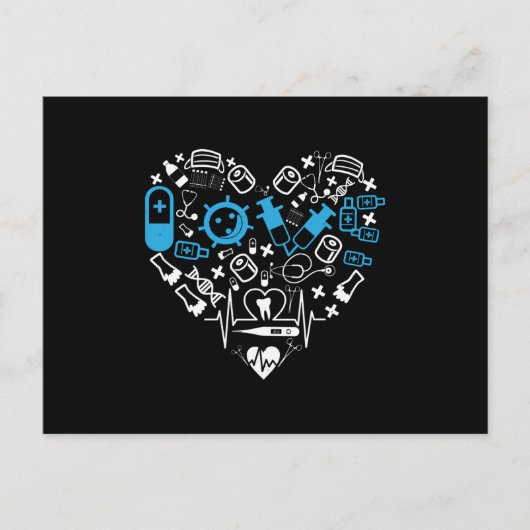 Medizin - Herz aus der Medizintechnik Postkarte (Vorderseite)